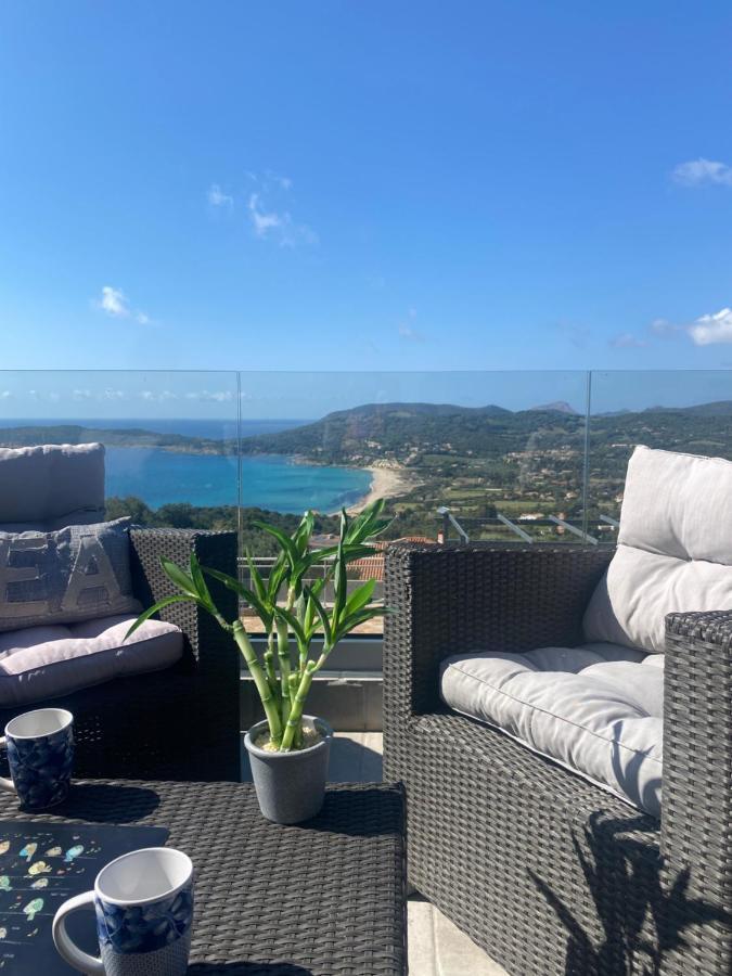 Haut De Villa - Vue Mer Avec Coucher De Soleil Cargèse 외부 사진